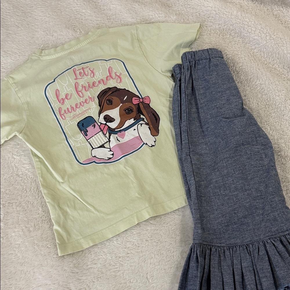 Ruffle Butts - Puppy T-Shirt and Ruffled Pants